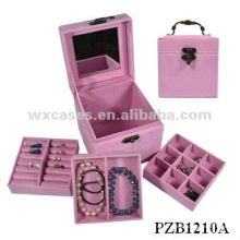 boîte à bijoux vente chaude velours avec options de couleur différente
